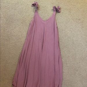 Pink and White Flowy Dress